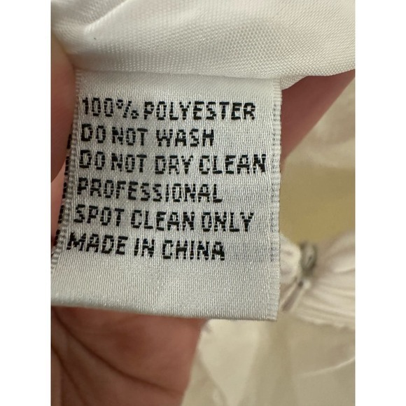 Mac Duggal Size 0 $398 NWT Rosette Halter White Chiffon Pleated Gown - Picture 10 of 12